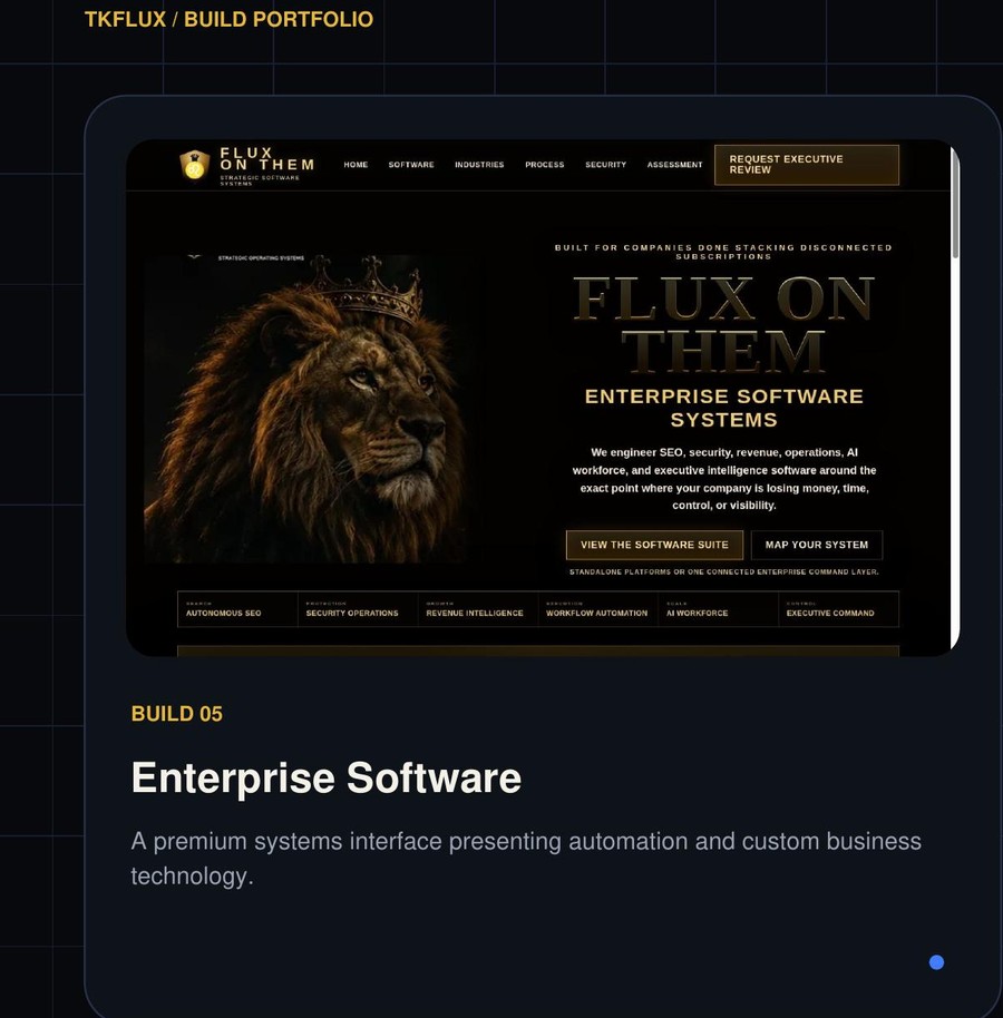 Enterprise software interface