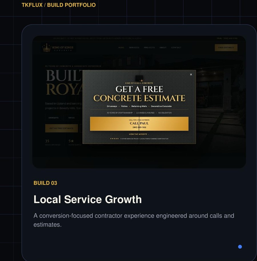 Professional web design for local service businesses