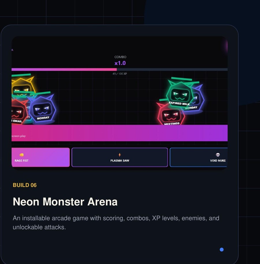 Neon Monster Arena game