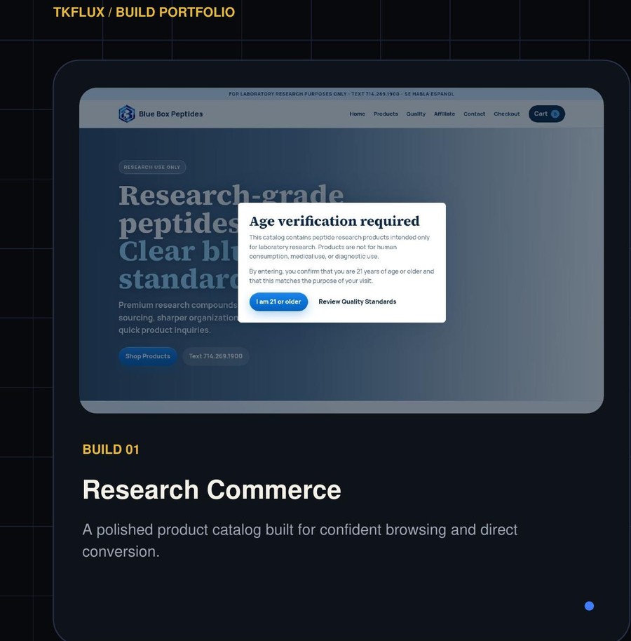 Research Commerce product catalog