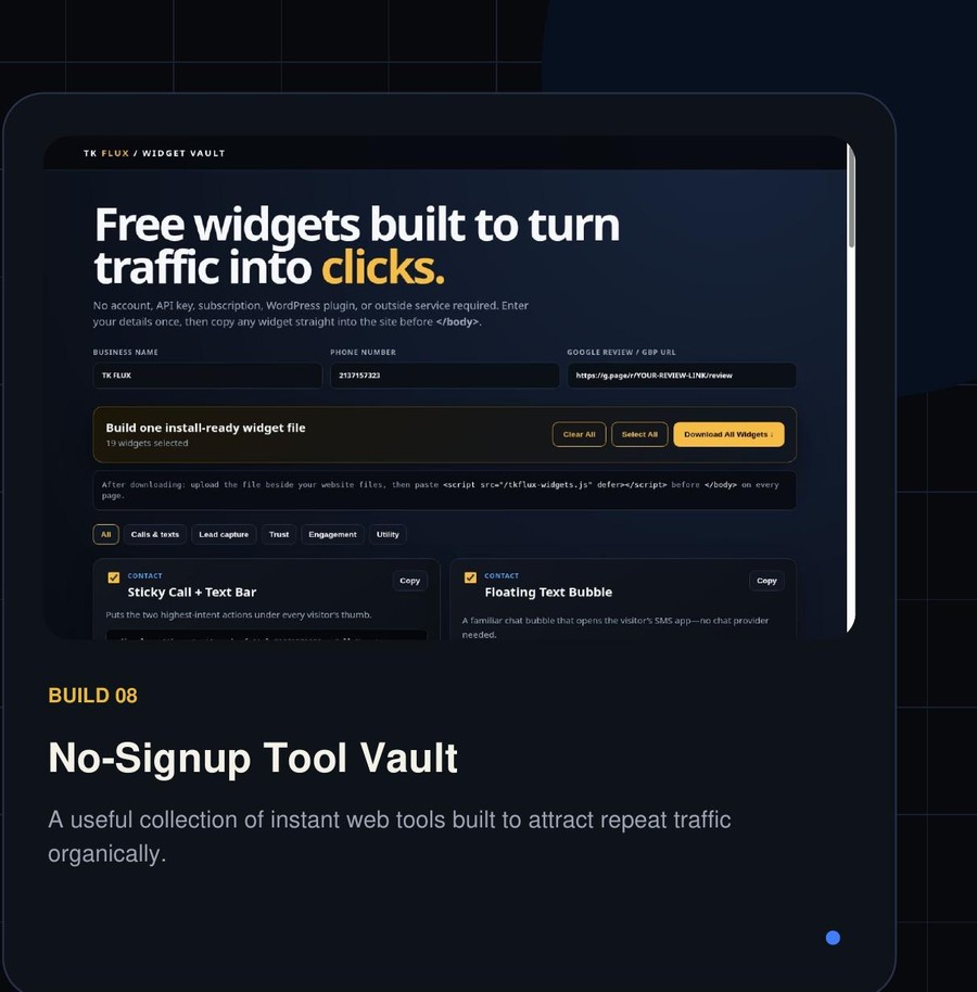 No-signup tool vault